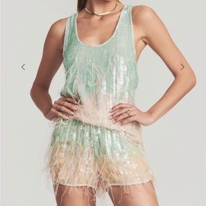 Retrofete Sasha Short, Feather and Sequins, XS